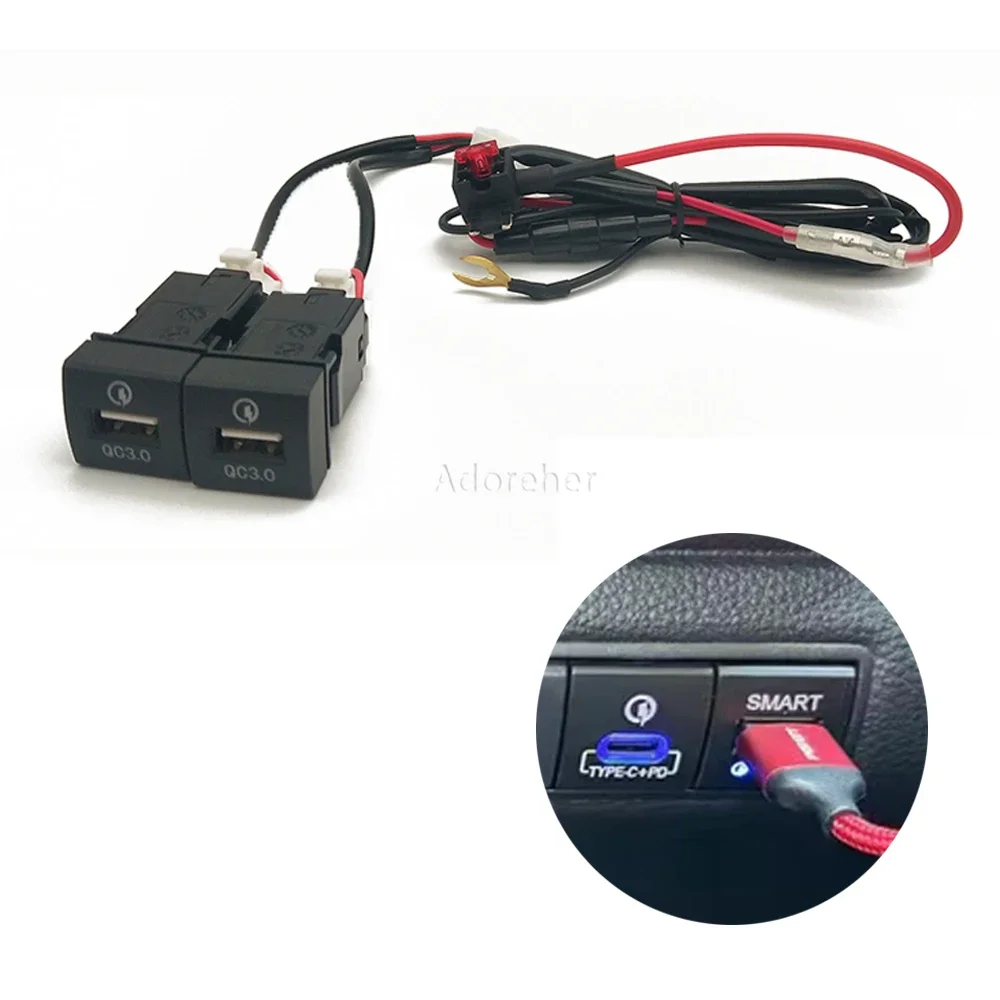 For Prado Corolla RAV4 Camry HIACE Accessories 12V/24V Car Fast Charger Dual QC3.0 USB Interface Socket Adapter
For Prado Corolla RAV4 Camry HIACE Accessories 12V/24V Car Fast Charger Dual QC3.0 USB Interface Socket Adapter