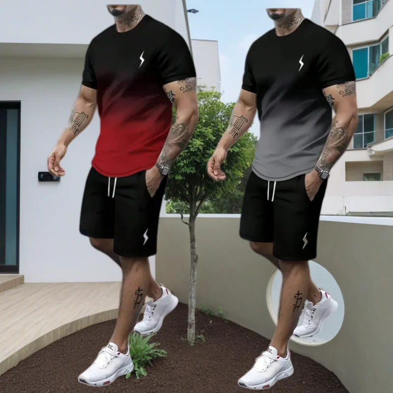 2pcs Set Fashion Leisure Comfortable Set Men Including T-shirts Shorts Suitable Sports Fitness Activities Summer Sports Suit
2pcs Set Fashion Leisure Comfortable Set Men Including T-shirts Shorts Suitable Sports Fitness Activities Summer Sports Suit