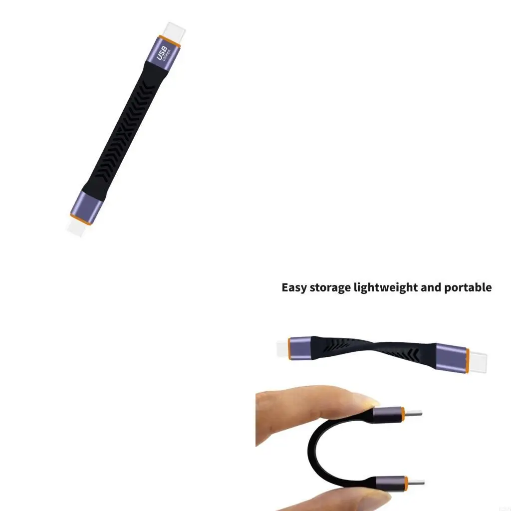 Эффективный USB C to USB C Кабель C, обмен данными 40 Гбит / с, 100 Вт быстрая зарядка 10 см.
Эффективный USB C to USB C Кабель C, обмен данными 40 Гбит / с, 100 Вт быстрая зарядка 10 см.