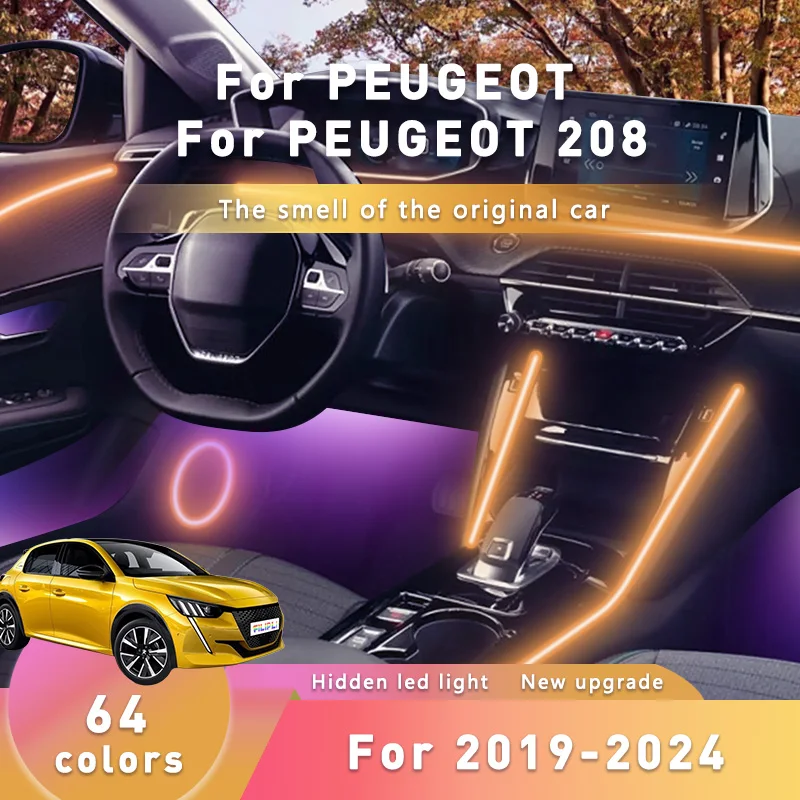 Для PEUGEOT 208 для 2022, многоцветное украшение для атмосферы настроения, 64 RGB, автомобильные беспроводные DIY Bluetooth, светодиодные внутренние световые полосы
Для PEUGEOT 208 для 2022, многоцветное украшение для атмосферы настроения, 64 RGB, автомобильные беспроводные DIY Bluetooth, светодиодные внутренние световые полосы