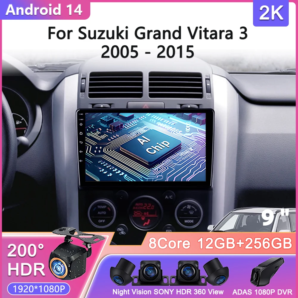 Android 14 для Suzuki Grand Vitara 2005-2015 4G + Wi-Fi автомобильный радиоприемник мультимедийный видеоплеер стерео навигация GPS Carplay 360 камера
Android 14 для Suzuki Grand Vitara 2005-2015 4G + Wi-Fi автомобильный радиоприемник мультимедийный видеоплеер стерео навигация GPS Carplay 360 камера