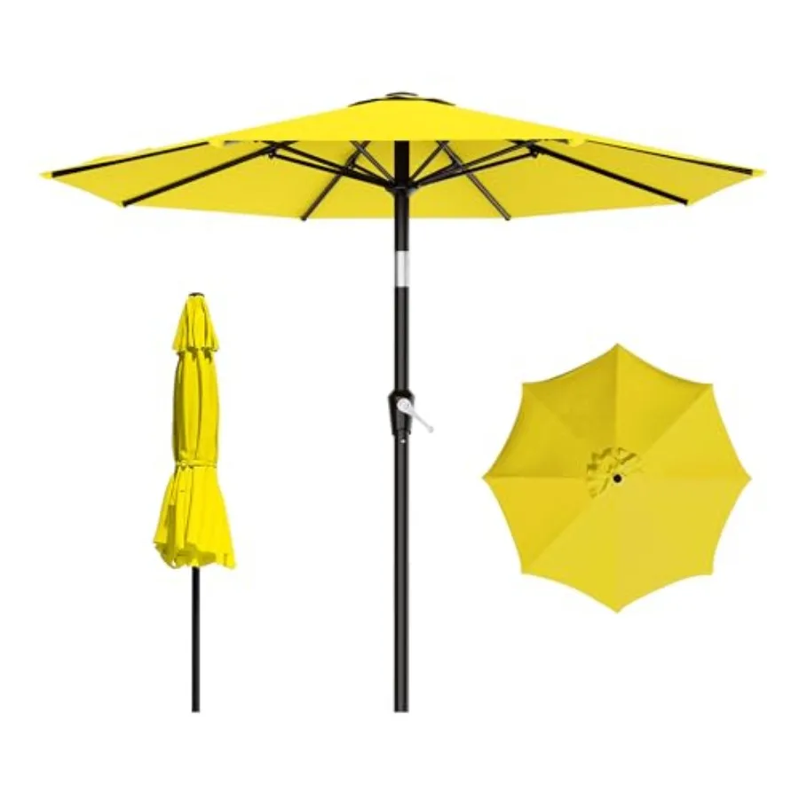 9 Feet Patio Umbrella for Outdoor, Outdoor Table Umbrella with Push Button Tilt and Crank, Outdoor Patio Umbrellas with 8 Sturd
9 Feet Patio Umbrella for Outdoor, Outdoor Table Umbrella with Push Button Tilt and Crank, Outdoor Patio Umbrellas with 8 Sturd