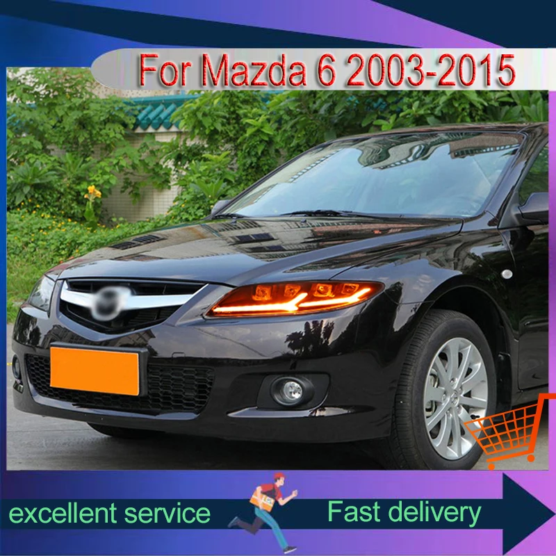 Стайлинг автомобиля для Mazda 6 Mazda6 2003-2015, фары, полностью светодиодные DRL, передний проектор с глазами дьявола, 4 объектива, автомобильные инструменты, аксессуары
Стайлинг автомобиля для Mazda 6 Mazda6 2003-2015, фары, полностью светодиодные DRL, передний проектор с глазами дьявола, 4 объектива, автомобильные инструменты, аксессуары