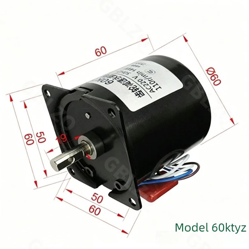 60KTYZ Permanent magnet synchronous motor AC 220V speed reducer motors controllable positive and negative inversion 6W
60KTYZ Permanent magnet synchronous motor AC 220V speed reducer motors controllable positive and negative inversion 6W