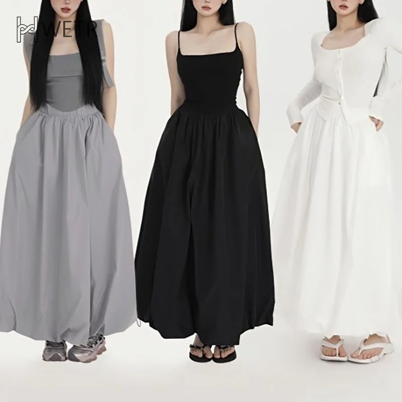 Maxi Skirts For Women Elegant High Waist A-line Vintage Fashion Loose Balloon Long Skirts Casual Streetwear Female Clothes 
Maxi Skirts For Women Elegant High Waist A-line Vintage Fashion Loose Balloon Long Skirts Casual Streetwear Female Clothes