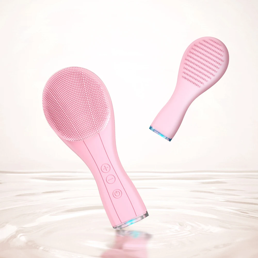 Silicone Facial Cleansing Brush Electric Waterproof Face Cleaner With Double Side Brush Head
Silicone Facial Cleansing Brush Electric Waterproof Face Cleaner With Double Side Brush Head