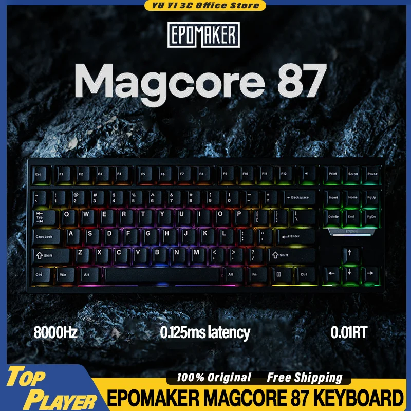 Игровая клавиатура EPOMAKER Magcore87, поддержка 0,01 мм, быстрый триггер, индивидуальный электромагнитный индукционный переключатель Kailh, динамический RGB
Игровая клавиатура EPOMAKER Magcore87, поддержка 0,01 мм, быстрый триггер, индивидуальный электромагнитный индукционный переключатель Kailh, динамический RGB