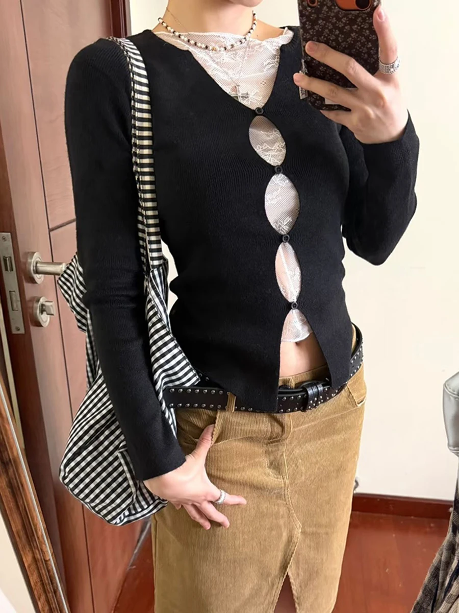 Lace Patchwork Fake Two Pieces T-shirt Woman Autumn O-neck Knitted Tees Female Casual Fashion Streetwear Long Sleeve Tshirts
Lace Patchwork Fake Two Pieces T-shirt Woman Autumn O-neck Knitted Tees Female Casual Fashion Streetwear Long Sleeve Tshirts