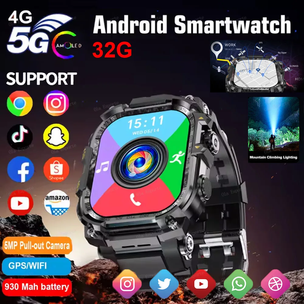 New GPS 4G SIM Card Smartwatch Men Women Video Calls 3G RAM/32G ROM Storage GPS WiFi APP Waterproof Smart Watch For Android 2025
New GPS 4G SIM Card Smartwatch Men Women Video Calls 3G RAM/32G ROM Storage GPS WiFi APP Waterproof Smart Watch For Android 2025
