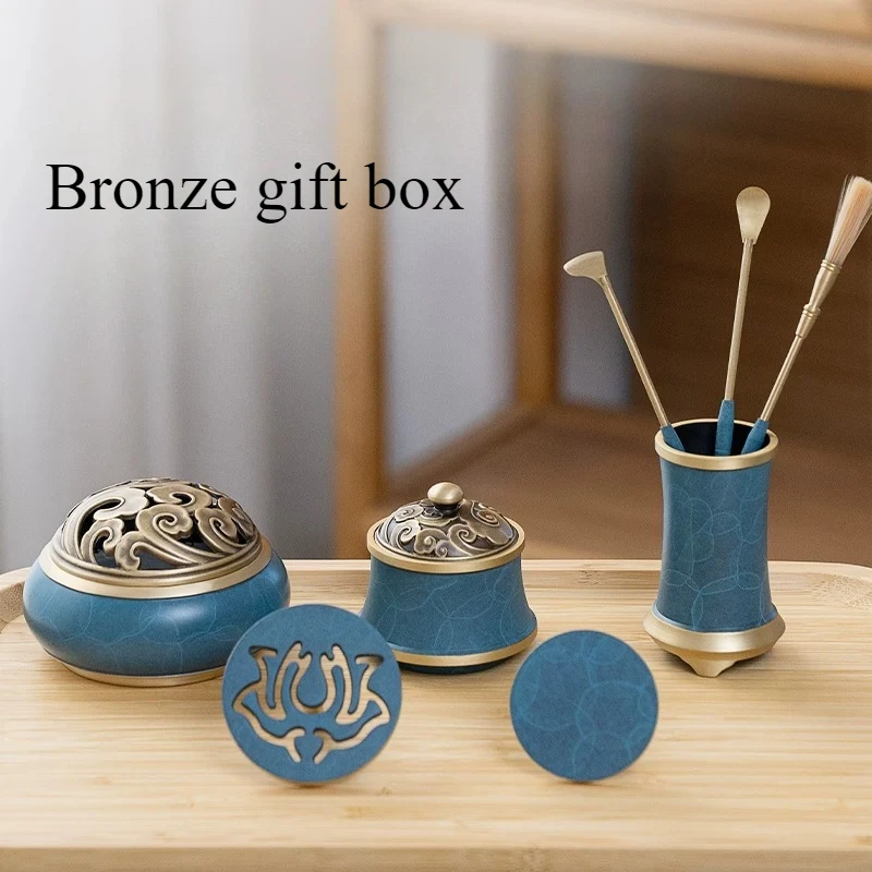 Copper Burnt Blue Incense Ceremony Set Gift Box Entry Auspicious Cloud Incense Burner Advanced Tools Incense Powder Grey Home
Copper Burnt Blue Incense Ceremony Set Gift Box Entry Auspicious Cloud Incense Burner Advanced Tools Incense Powder Grey Home