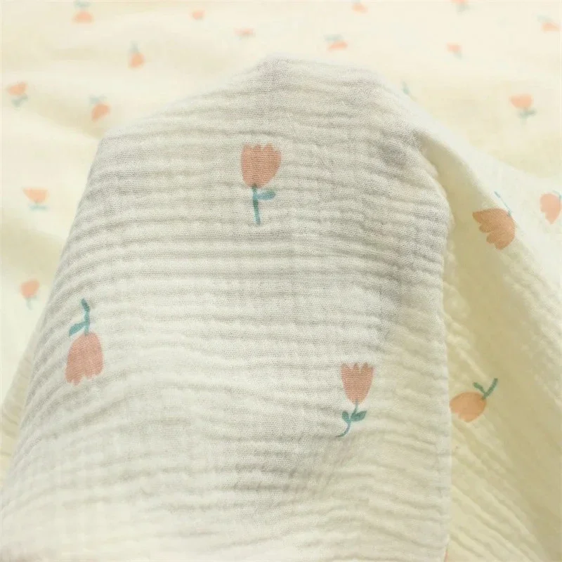 135x50 см мягкий двухслойный хлопковый креп, милая желтая розовая ткань с цветочным принтом, для домашней одежды, пижамная ткань
135x50 см мягкий двухслойный хлопковый креп, милая желтая розовая ткань с цветочным принтом, для домашней одежды, пижамная ткань