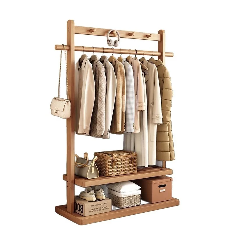 Storage Mobile Hanger Solid Wood Floor Bedroom Coat Rack Living Room
Storage Mobile Hanger Solid Wood Floor Bedroom Coat Rack Living Room