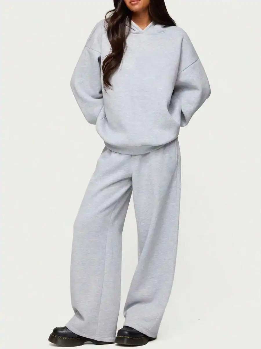 Womens Wide Leg Sweatpants Elastic Waist Low Rise Solid Color Casual Lounge Trousers With Pockets
Womens Wide Leg Sweatpants Elastic Waist Low Rise Solid Color Casual Lounge Trousers With Pockets