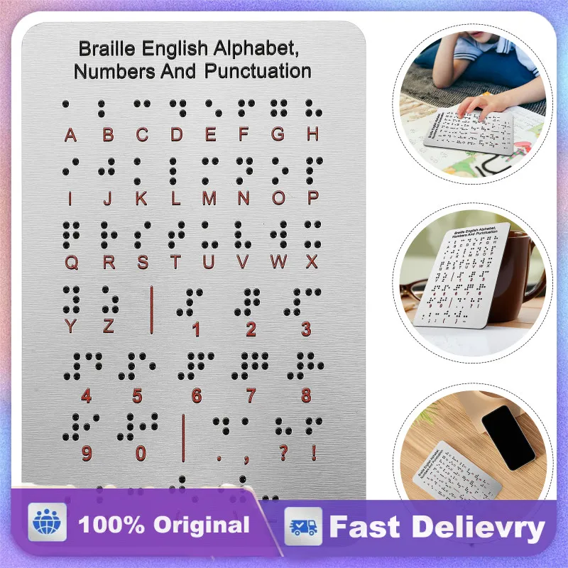 Braille Alphabet Blind Children Raised Dots Blind People Gadget Numbers Punctuation Learning Tools Health Supplies
Braille Alphabet Blind Children Raised Dots Blind People Gadget Numbers Punctuation Learning Tools Health Supplies