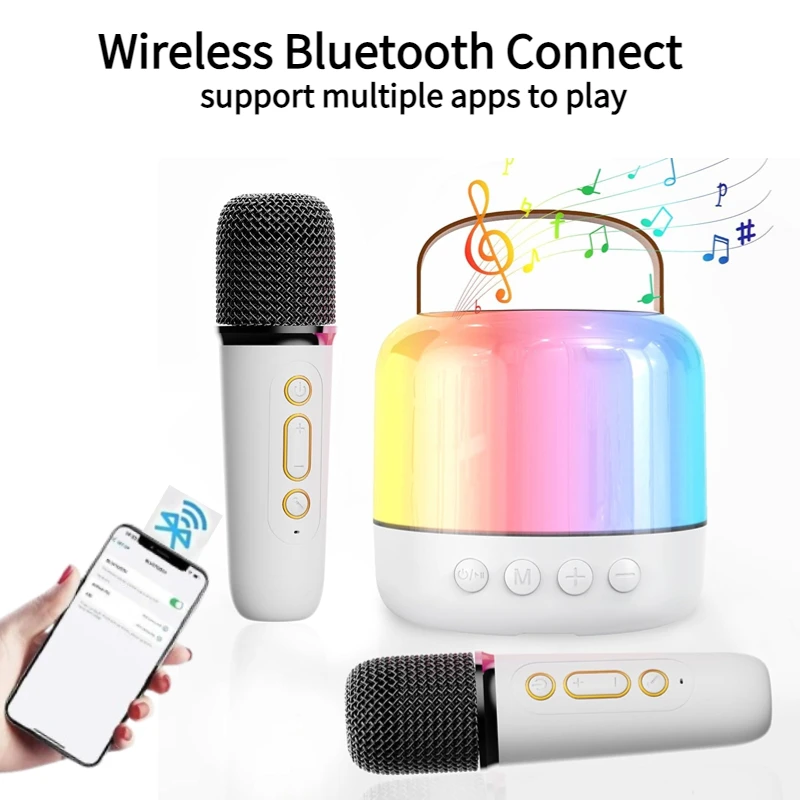 Wireless Bluetooth 5.0 Karaoke Machine LED Portable Bluetooth Speaker Suitable for Parties Family Singing Children's Gifts
Wireless Bluetooth 5.0 Karaoke Machine LED Portable Bluetooth Speaker Suitable for Parties Family Singing Children's Gifts