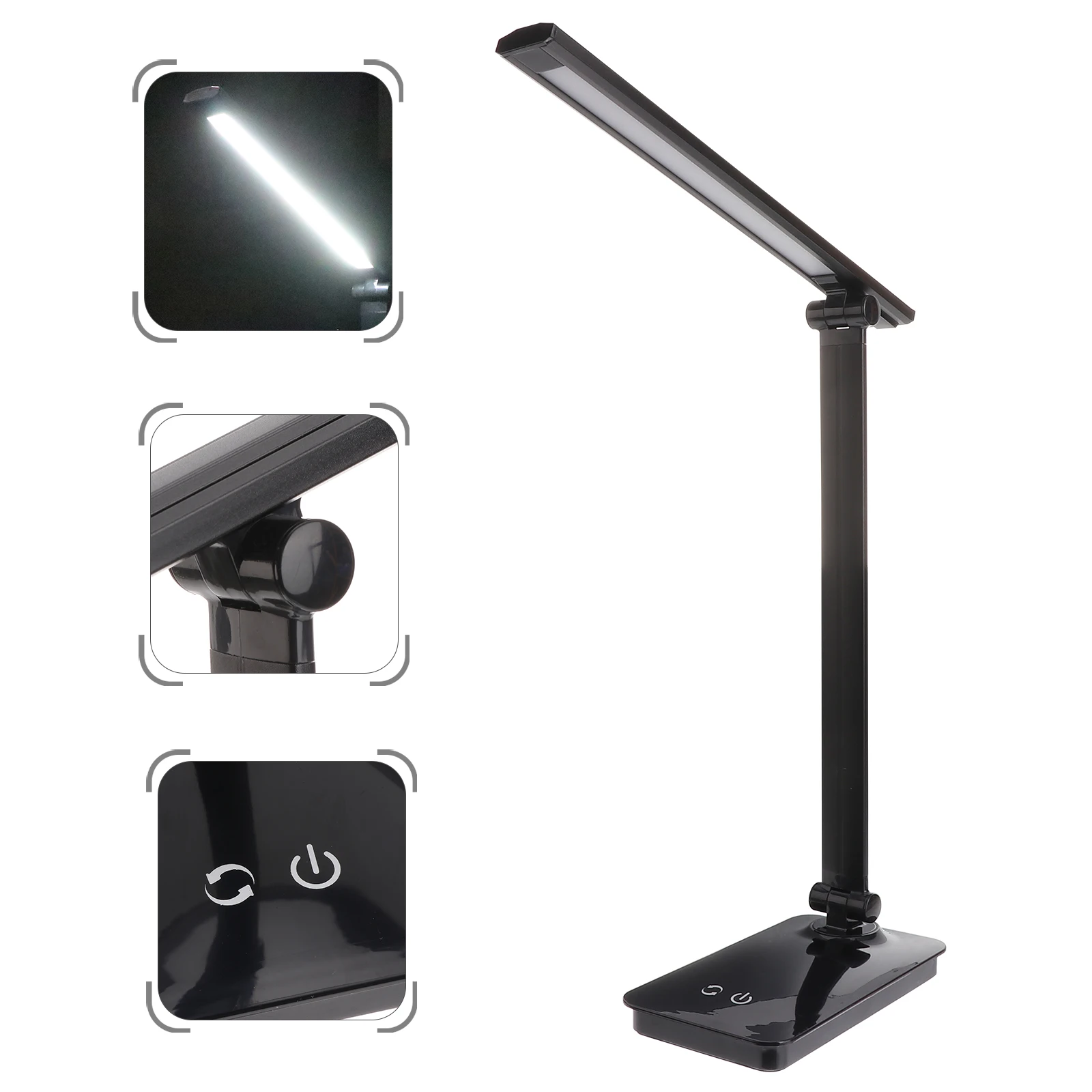 Dimmable Foldable Lamp Touch Switch 3-Brightness Levels Eye-Saving Desk Light for Study Office Home Use Black
Dimmable Foldable Lamp Touch Switch 3-Brightness Levels Eye-Saving Desk Light for Study Office Home Use Black
