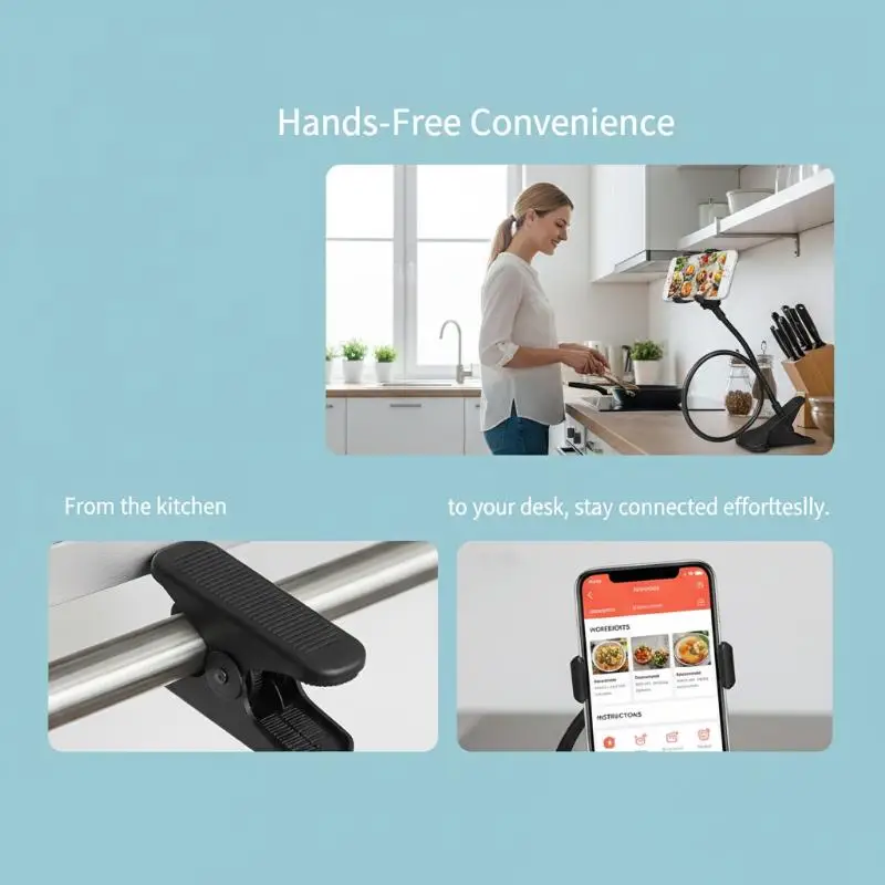 Mobile Phone Holder Flexible Adjustable Cellphone Holder Clip Support Telephone Home Bed Desktop Mount Bracket Smartphone Stand
Mobile Phone Holder Flexible Adjustable Cellphone Holder Clip Support Telephone Home Bed Desktop Mount Bracket Smartphone Stand