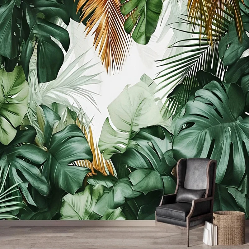 Custom Nordic Tropical Plant Leaves Wall Murals Hand-Painted Nordic Style Wallpaper for Modern Living Room TV Backdrop Wall Deco
Custom Nordic Tropical Plant Leaves Wall Murals Hand-Painted Nordic Style Wallpaper for Modern Living Room TV Backdrop Wall Deco