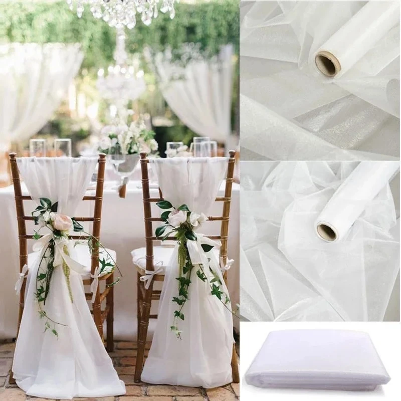 5/10M Organza Roll Fabric Sheer Crystal Tulle Roll Wedding Birthday Party Backdrop Decoration DIY Yarn Chair Sashes Baby Shower
5/10M Organza Roll Fabric Sheer Crystal Tulle Roll Wedding Birthday Party Backdrop Decoration DIY Yarn Chair Sashes Baby Shower