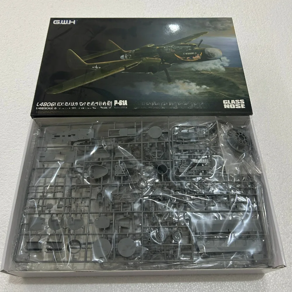 Assemble Attack Aircraft Scale Model Kit 1:48 L4806 USAAF Northrop P-61A "Black Widow" Glass Nose Top quality By Great Wall Hobb 
Assemble Attack Aircraft Scale Model Kit 1:48 L4806 USAAF Northrop P-61A "Black Widow" Glass Nose Top quality By Great Wall Hobb