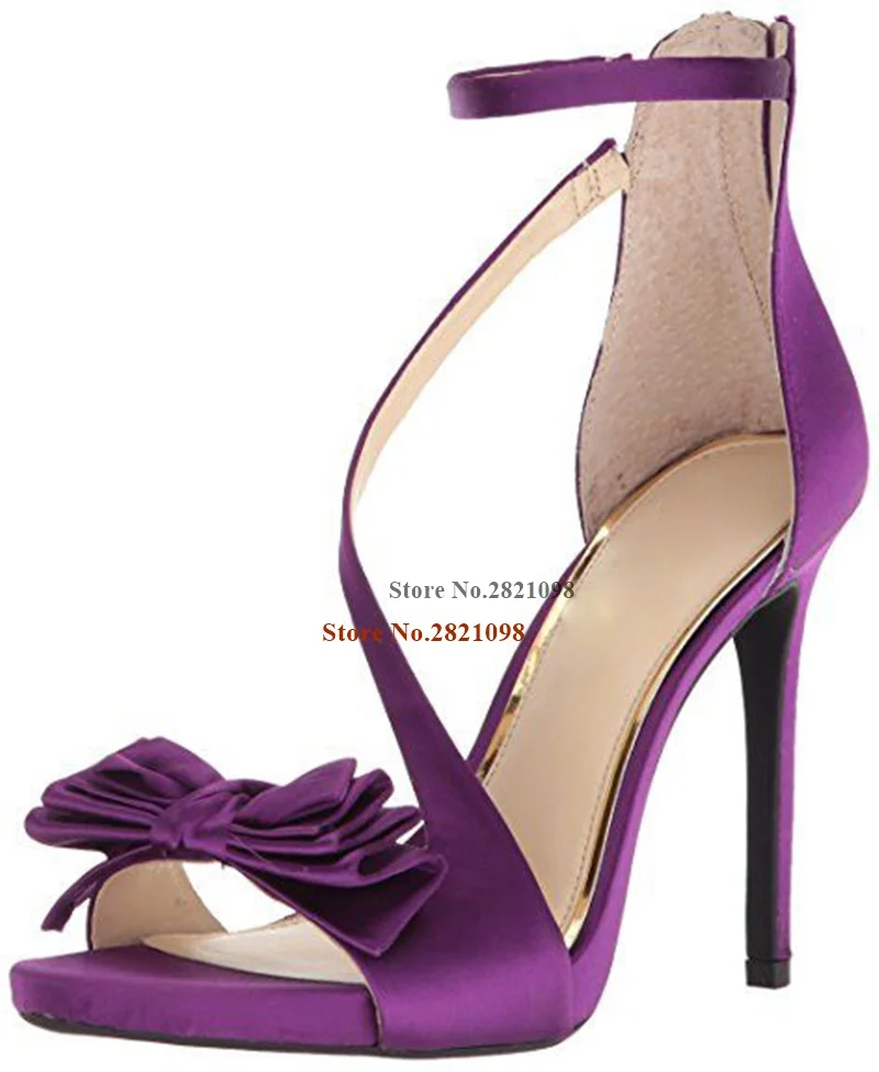 Purple Heels Thin Heeled Low Platform Bowtie Knot High Heel Sandals Woman Fashion Beach Summer Dress Shoes
Purple Heels Thin Heeled Low Platform Bowtie Knot High Heel Sandals Woman Fashion Beach Summer Dress Shoes