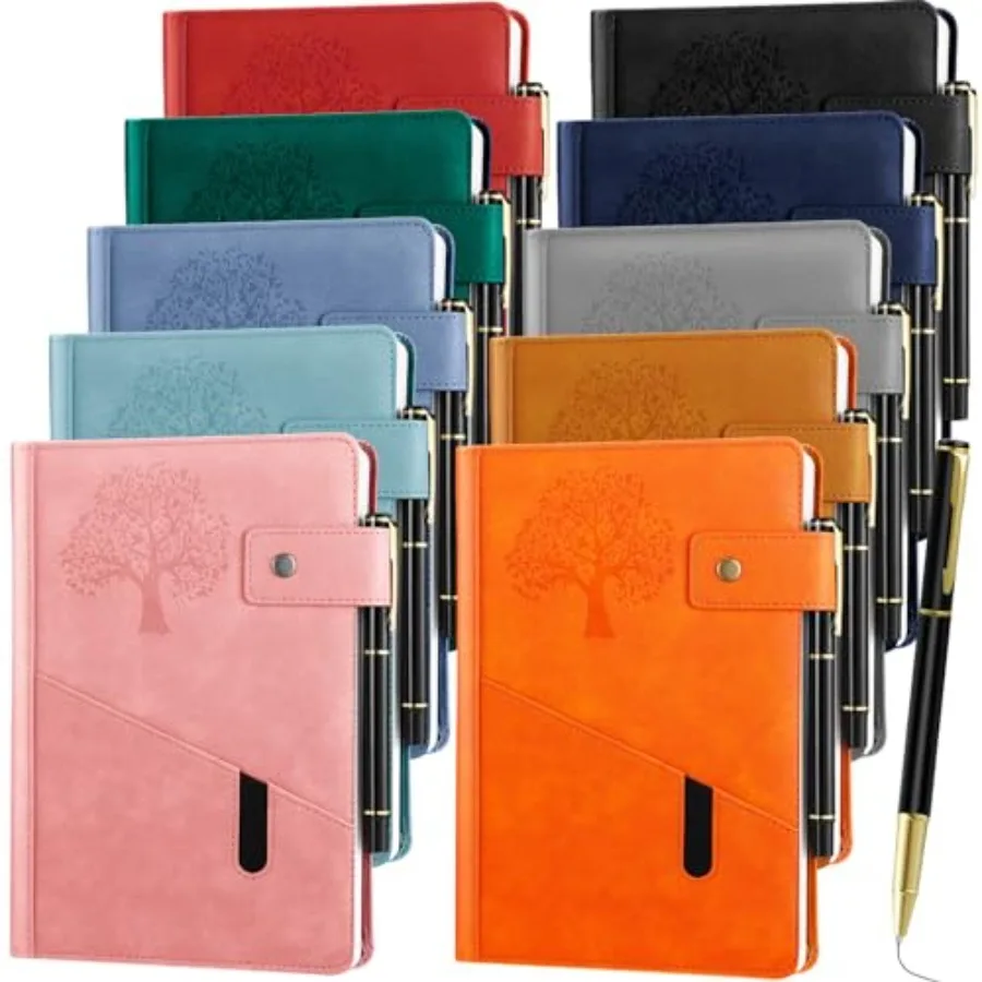 20 Pcs A5 Lined Leather Journal Notebook for Men Women Tree Life 5.9 x 8.4 Inches Personalized Hardcover Journal with Pen 200 P
20 Pcs A5 Lined Leather Journal Notebook for Men Women Tree Life 5.9 x 8.4 Inches Personalized Hardcover Journal with Pen 200 P