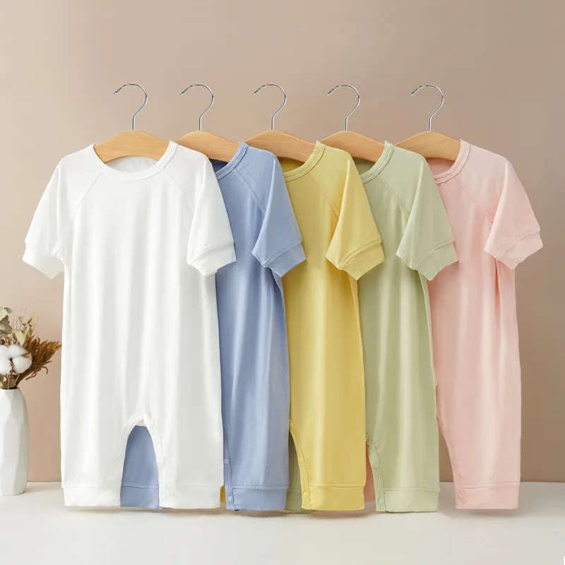 Baby Modal Mid sleeved Bodysuit Baby Summer Air Conditioner Solid Color Baby Creeper Infant Clothes Jumpsuits
Baby Modal Mid sleeved Bodysuit Baby Summer Air Conditioner Solid Color Baby Creeper Infant Clothes Jumpsuits