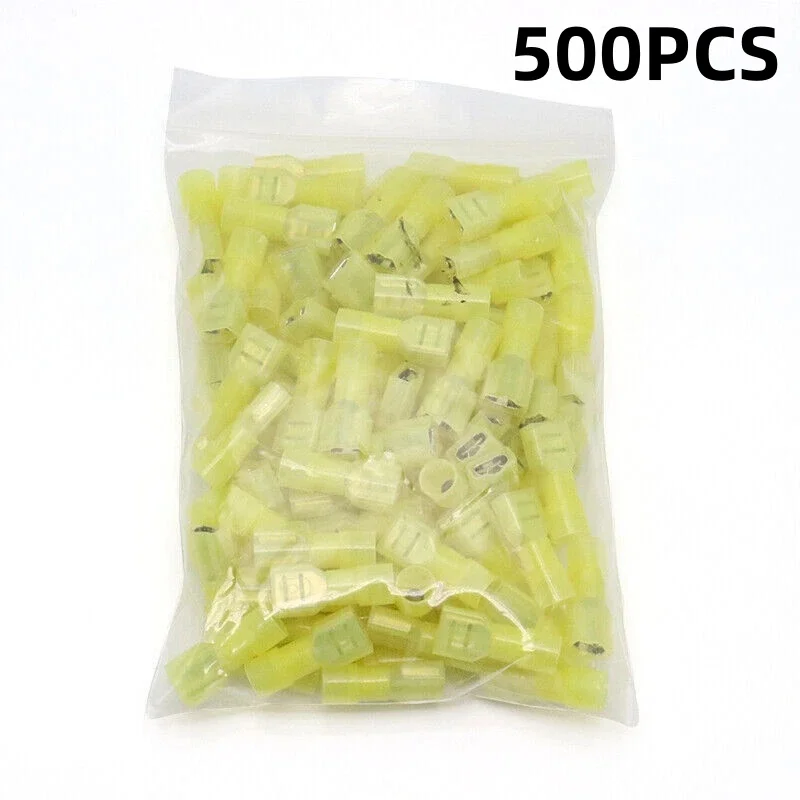 500PCS Nylon Female Full-Insulated Spade Crimp Terminal Wire Connectors 12-10AWG 4.0-6.0mm² 6.3mm 
500PCS Nylon Female Full-Insulated Spade Crimp Terminal Wire Connectors 12-10AWG 4.0-6.0mm² 6.3mm