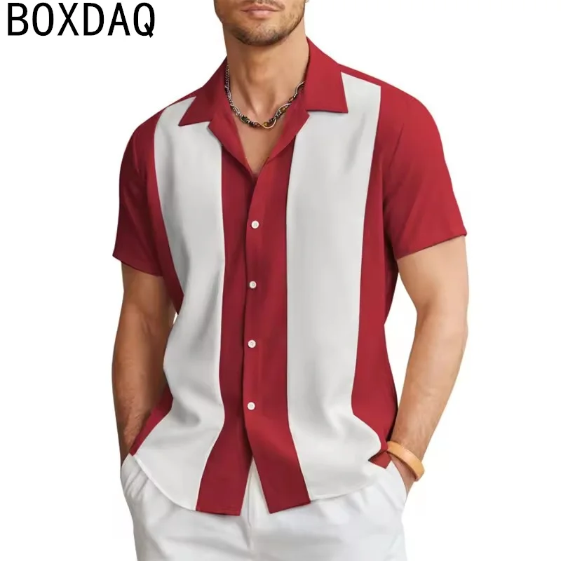 Hawaiian Beach Casual Shirt Men Fashion Personality 3D Two Color Splice Shirt Oversized Men Short Sleeve With Button Lapel Shirt
Hawaiian Beach Casual Shirt Men Fashion Personality 3D Two Color Splice Shirt Oversized Men Short Sleeve With Button Lapel Shirt