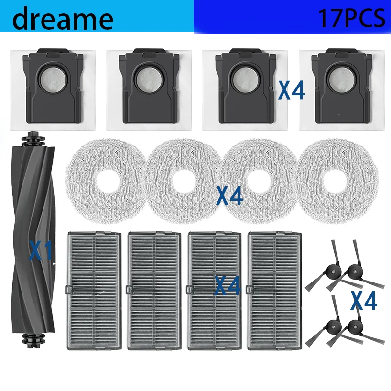 Dreame L10s Ultra Gen 3, L40 Ultra, L40 Ultra Gen2, X40 Ultra Complete /Spare Parts Brush Filter Mop Dust Bag
Dreame L10s Ultra Gen 3, L40 Ultra, L40 Ultra Gen2, X40 Ultra Complete /Spare Parts Brush Filter Mop Dust Bag