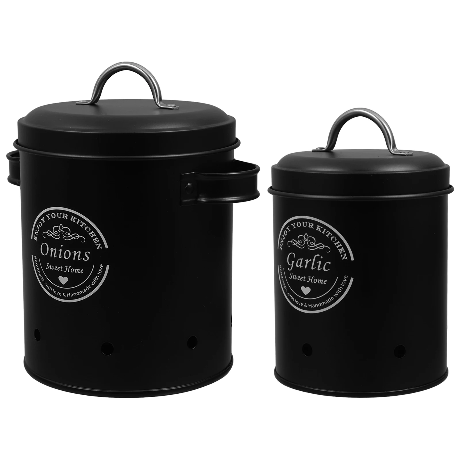 2Pcs Metal Vegetable Storage Containers Onion Garlic Potato Jars Kitchen Canisters Stylish Practical Large Capacity
2Pcs Metal Vegetable Storage Containers Onion Garlic Potato Jars Kitchen Canisters Stylish Practical Large Capacity