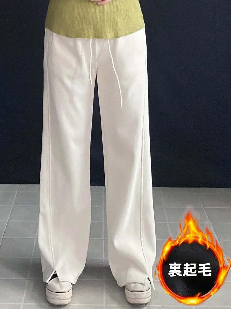 plus Size Fleece Lined Wide Leg Pants Loose Slimming Thick Winter Straight Cut for Pear Shaped Body Casual High Waist Trousers
plus Size Fleece Lined Wide Leg Pants Loose Slimming Thick Winter Straight Cut for Pear Shaped Body Casual High Waist Trousers