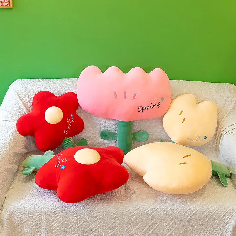 Creative little red flower pillow girl heart tulip pillow plush toy sofa cushion on bed
Creative little red flower pillow girl heart tulip pillow plush toy sofa cushion on bed