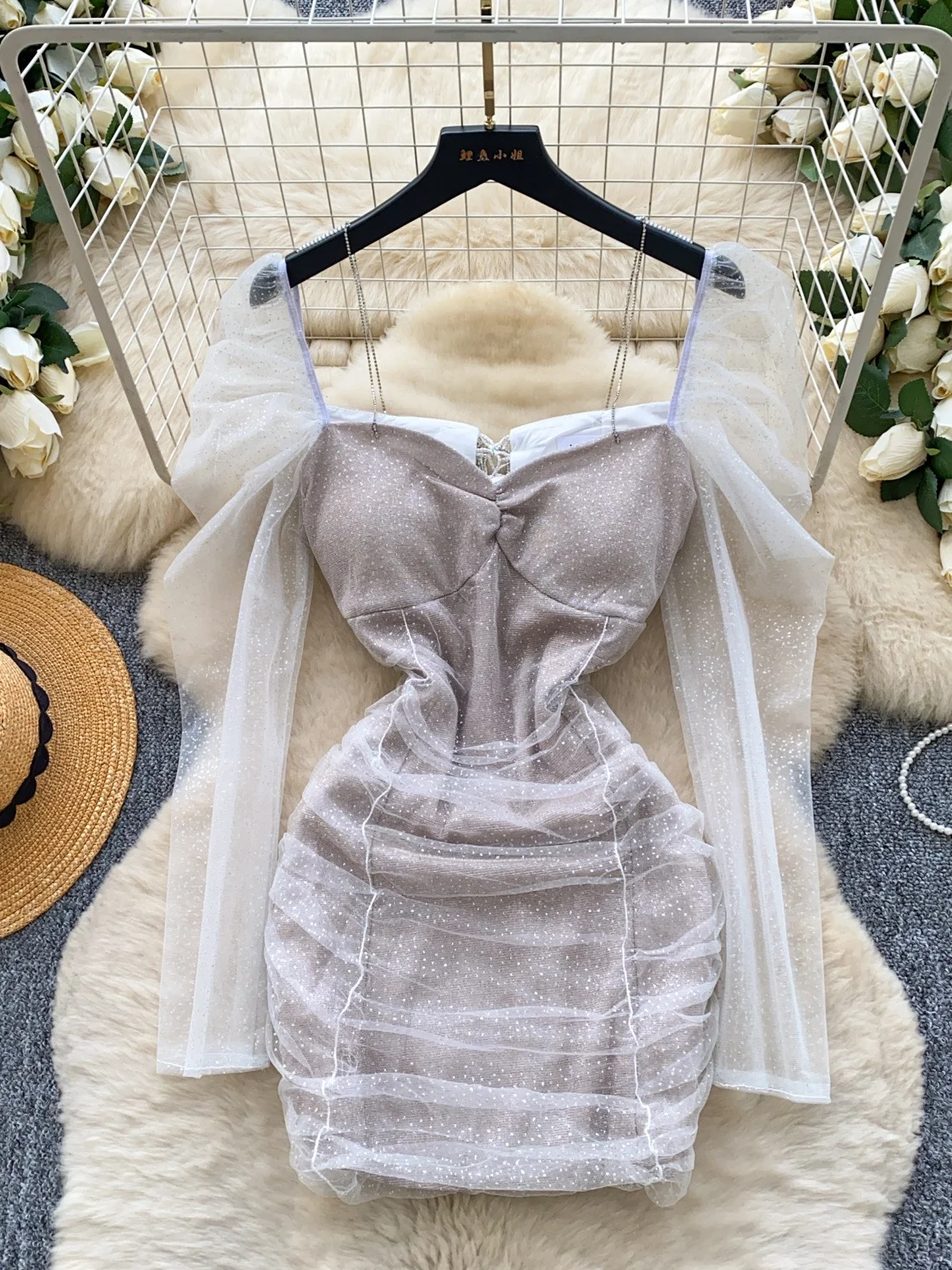 Sexy Me Splice Square Collar Dr Women's High Waist Pleated Slimming Bodycon Dr Polyester Fiber Long Sve A-Line Skirt
Sexy Me Splice Square Collar Dr Women's High Waist Pleated Slimming Bodycon Dr Polyester Fiber Long Sve A-Line Skirt