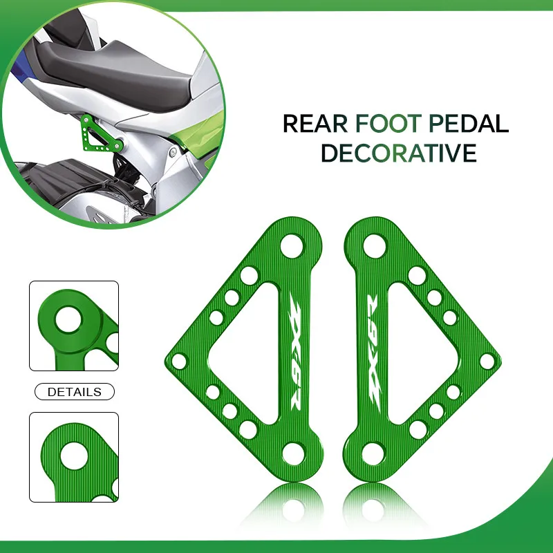 zx6r zx636 Foot Decorative For ZX6R 2013-2025 ZX636 2013-2025 Motorcycle Side Rear Armrest Rear Footrest Pedal Remove Hole Cover
zx6r zx636 Foot Decorative For ZX6R 2013-2025 ZX636 2013-2025 Motorcycle Side Rear Armrest Rear Footrest Pedal Remove Hole Cover