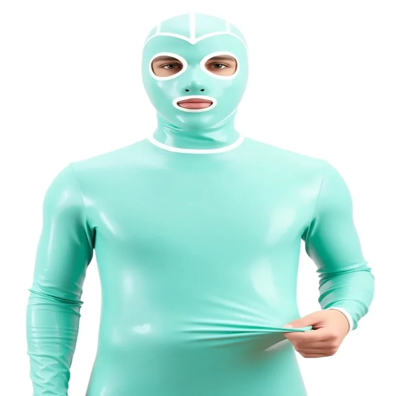 Open Face Latex Hood Green with White Trim Eyes & Mouth for Cosplay Mask With Back Zipper
Open Face Latex Hood Green with White Trim Eyes & Mouth for Cosplay Mask With Back Zipper