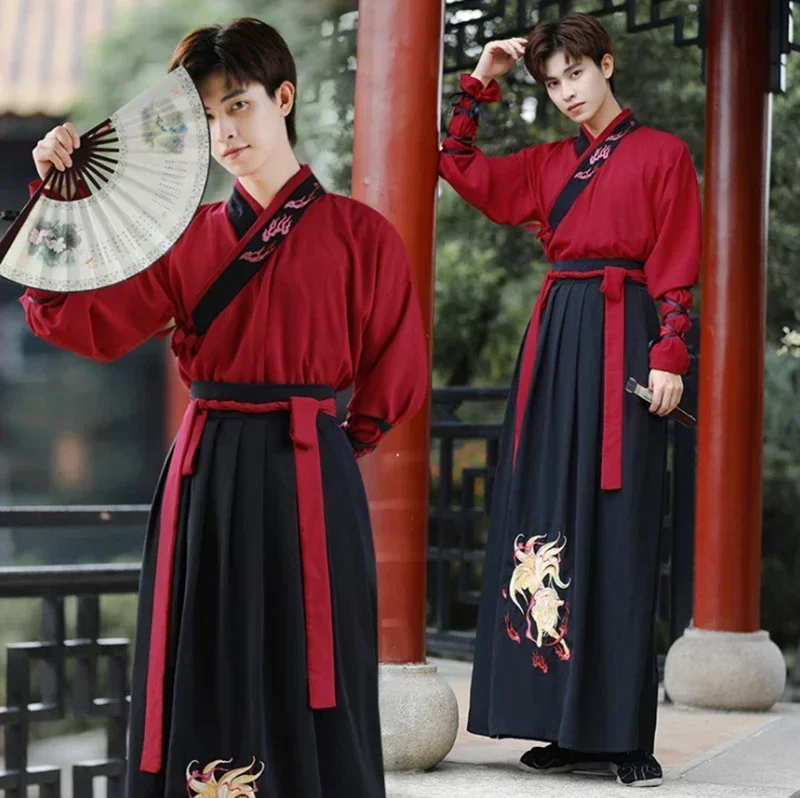 Large Size 5XL Ancient Chinese Hanfu Men Halloween Cosplay Costume Party Dress Hanfu Black&Red Outfit For Men Plus Size 4XL
Large Size 5XL Ancient Chinese Hanfu Men Halloween Cosplay Costume Party Dress Hanfu Black&Red Outfit For Men Plus Size 4XL