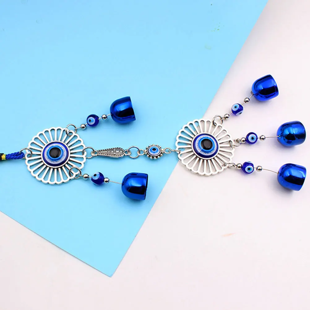 Blue Evil Eye Wind Chimes Hollow Car Charm Hanging Ornament Lucky Protection Amulet for Rearview Mirror Decoration Garden Home
Blue Evil Eye Wind Chimes Hollow Car Charm Hanging Ornament Lucky Protection Amulet for Rearview Mirror Decoration Garden Home