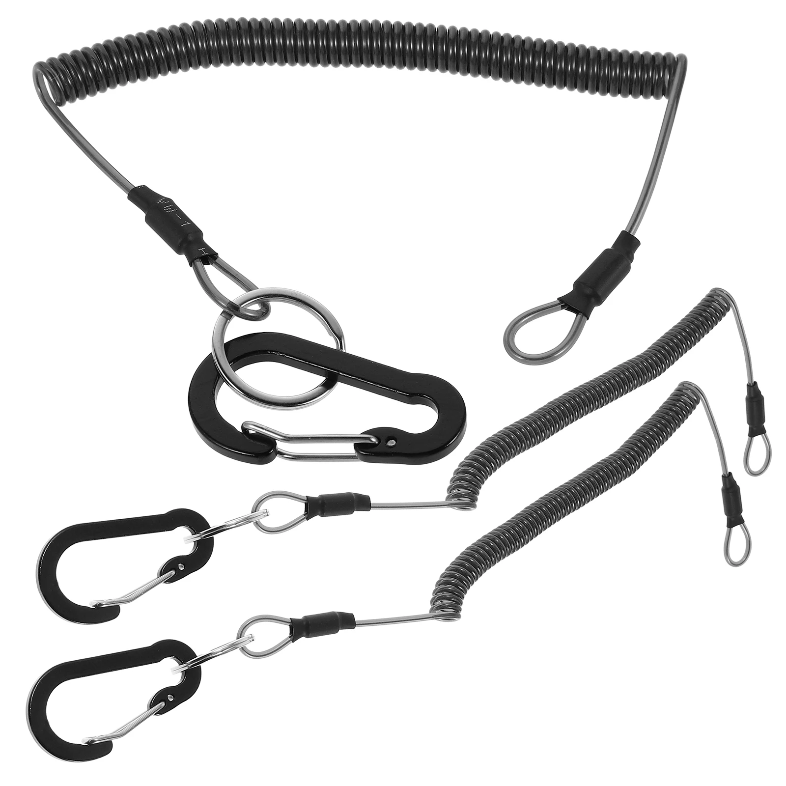 3pcs Miss Rope Fishing Lanyard Coiled Retractable Steel Wire Spring Heavy Duty Carabiner Strap Elastic Anti Loss Design
3pcs Miss Rope Fishing Lanyard Coiled Retractable Steel Wire Spring Heavy Duty Carabiner Strap Elastic Anti Loss Design