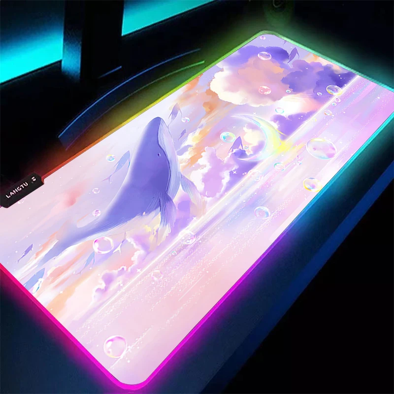 Коврик для мыши со светодиодной подсветкой для компьютера, ноутбука, аниме, облака, Кит, коврик для мыши, фиолетовый Kawaii, коврик для мыши, RGB коврик для клавиатуры, геймерский декоративный настольный коврик 
Коврик для мыши со светодиодной подсветкой для компьютера, ноутбука, аниме, облака, Кит, коврик для мыши, фиолетовый Kawaii, коврик для мыши, RGB коврик для клавиатуры, геймерский декоративный настольный коврик