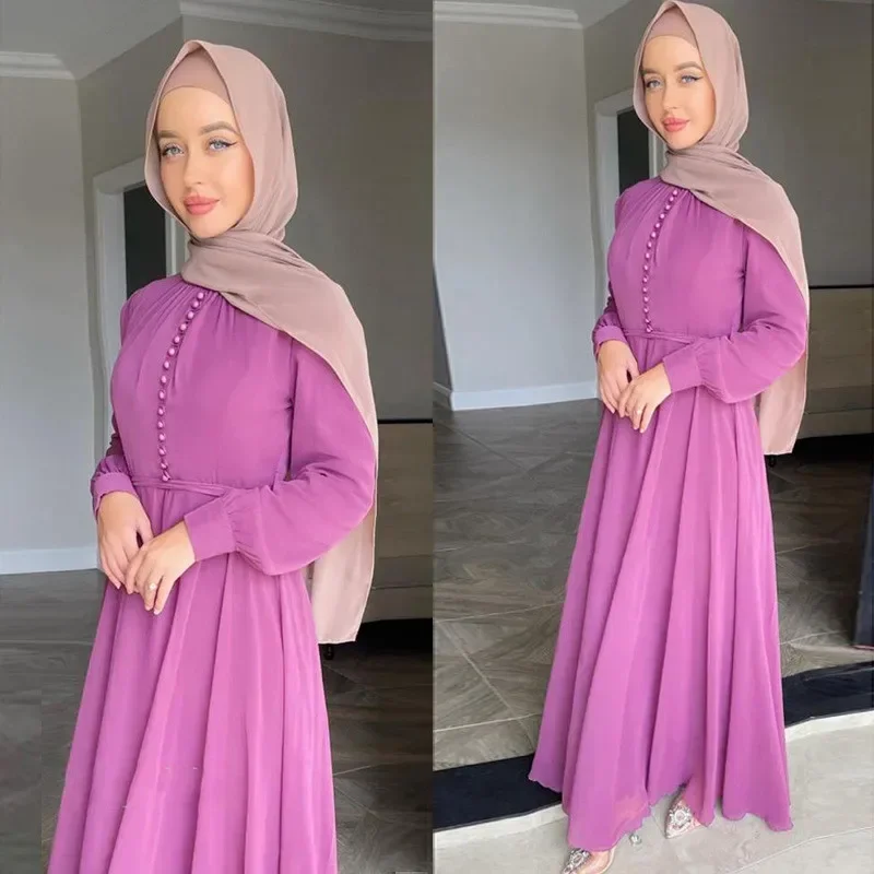 Eid Ramadan Women Muslim Arabic Chiffon Long Dress Turkey Islamic Dubai Kaftan Beads Maxi Robe Solid Color Party Evening Fashion
Eid Ramadan Women Muslim Arabic Chiffon Long Dress Turkey Islamic Dubai Kaftan Beads Maxi Robe Solid Color Party Evening Fashion