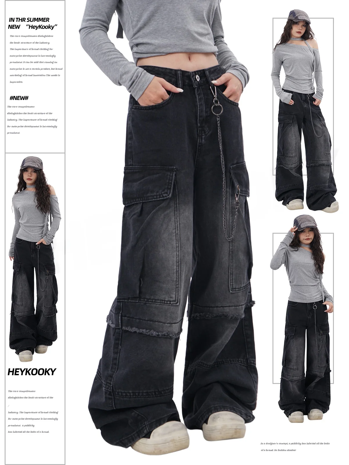 American Retro High Street Cool Wind Multi ket Workwear Jeans Loose Waed Vintage Straight Leg Wide Leg Casual Pants
American Retro High Street Cool Wind Multi ket Workwear Jeans Loose Waed Vintage Straight Leg Wide Leg Casual Pants