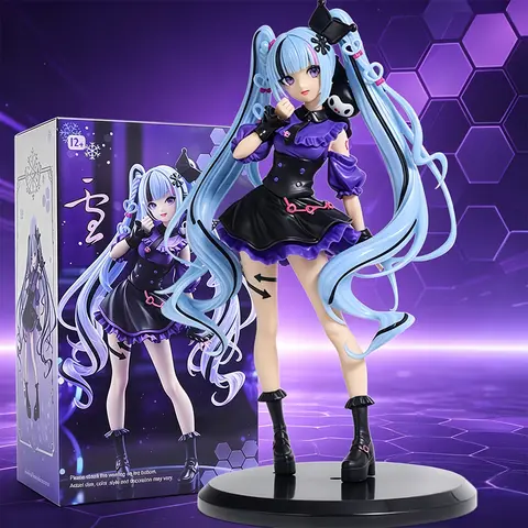 Anime Hatsune Miku Gotik Lolita Tarzı Aksiyon Peri Aynası Uyuyan Güzel Aksiyon Peri Kış Kiraz igure PVC Bebek Model Oyuncaklar