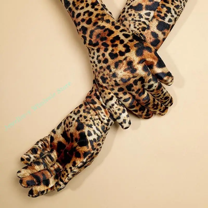 R7UF Spring Autumn Women Long Gloves with Leopard Print Pattern Dinner Dress Gloves Elastic Warm Driving Gloves 
R7UF Spring Autumn Women Long Gloves with Leopard Print Pattern Dinner Dress Gloves Elastic Warm Driving Gloves