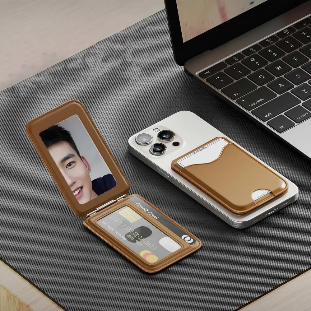 For Magsafe Magnetic Card Holder with Mirror Foldable Phone Stand Leather Anti-theft for iPhone17 16 15 14 13 12 Series
For Magsafe Magnetic Card Holder with Mirror Foldable Phone Stand Leather Anti-theft for iPhone17 16 15 14 13 12 Series