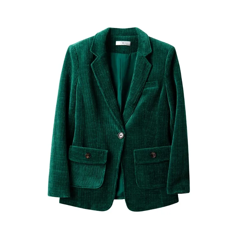 Velvet Stripe Blazer Women Suit 1 Piece Office Ladies Jacket Female Business Work Wear Formal Coat With Pocket Autumn Winter
Velvet Stripe Blazer Women Suit 1 Piece Office Ladies Jacket Female Business Work Wear Formal Coat With Pocket Autumn Winter
