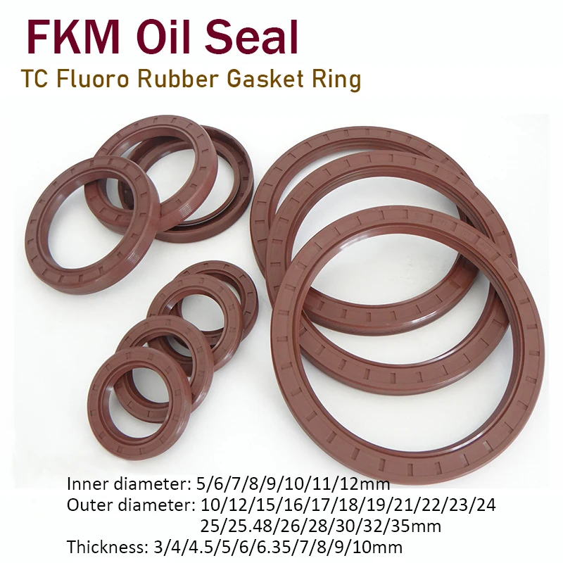 1PC FKM Skeleton Oil Seal ID5/6/7/8/9/10/11/12mm OD10-35mm THK 3-10mm TC Fluoro Rubber Gasket Rings Cover Double Lip with Spring
1PC FKM Skeleton Oil Seal ID5/6/7/8/9/10/11/12mm OD10-35mm THK 3-10mm TC Fluoro Rubber Gasket Rings Cover Double Lip with Spring