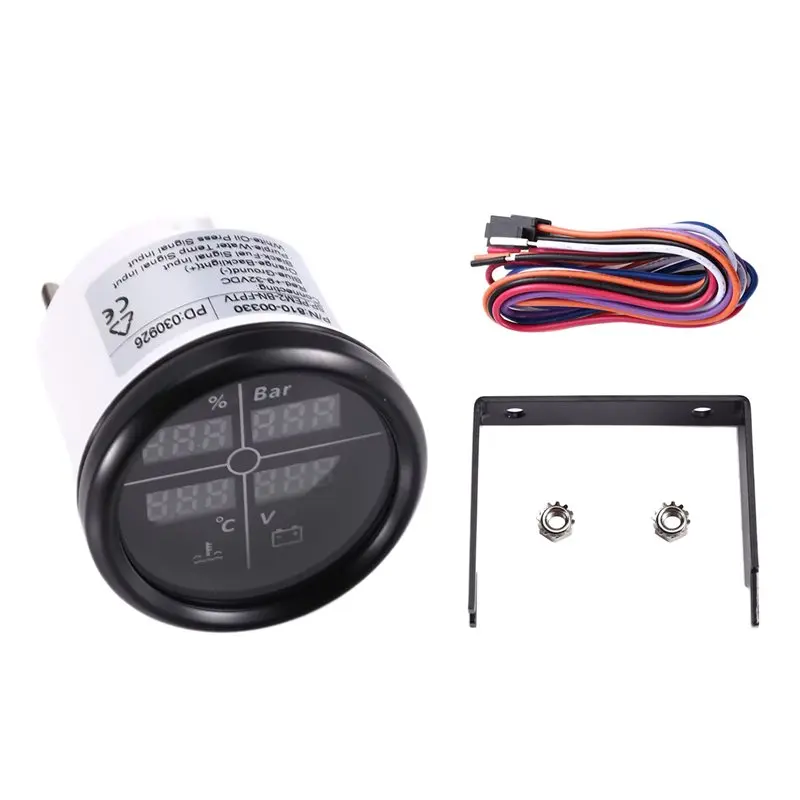 AS57-Multi 4 In 1 LED 52Mm Digital Gauge For Car Boat Yacht 0-190Ohm Fuel Level Gauge+ Oil Pressure+ Water Temp+ Voltmeter
AS57-Multi 4 In 1 LED 52Mm Digital Gauge For Car Boat Yacht 0-190Ohm Fuel Level Gauge+ Oil Pressure+ Water Temp+ Voltmeter