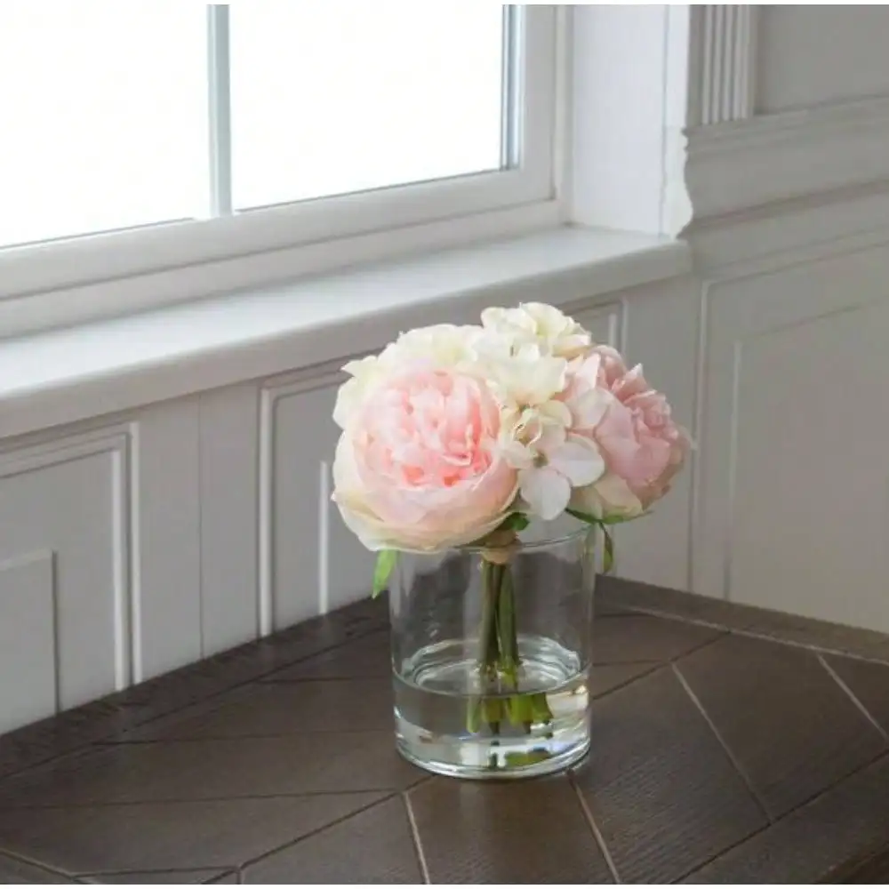 7.5 in. Artificial Hydrangea and Rose Floral Pink and Cream Arrangement,these artificial flowers feature a realistic look
7.5 in. Artificial Hydrangea and Rose Floral Pink and Cream Arrangement,these artificial flowers feature a realistic look