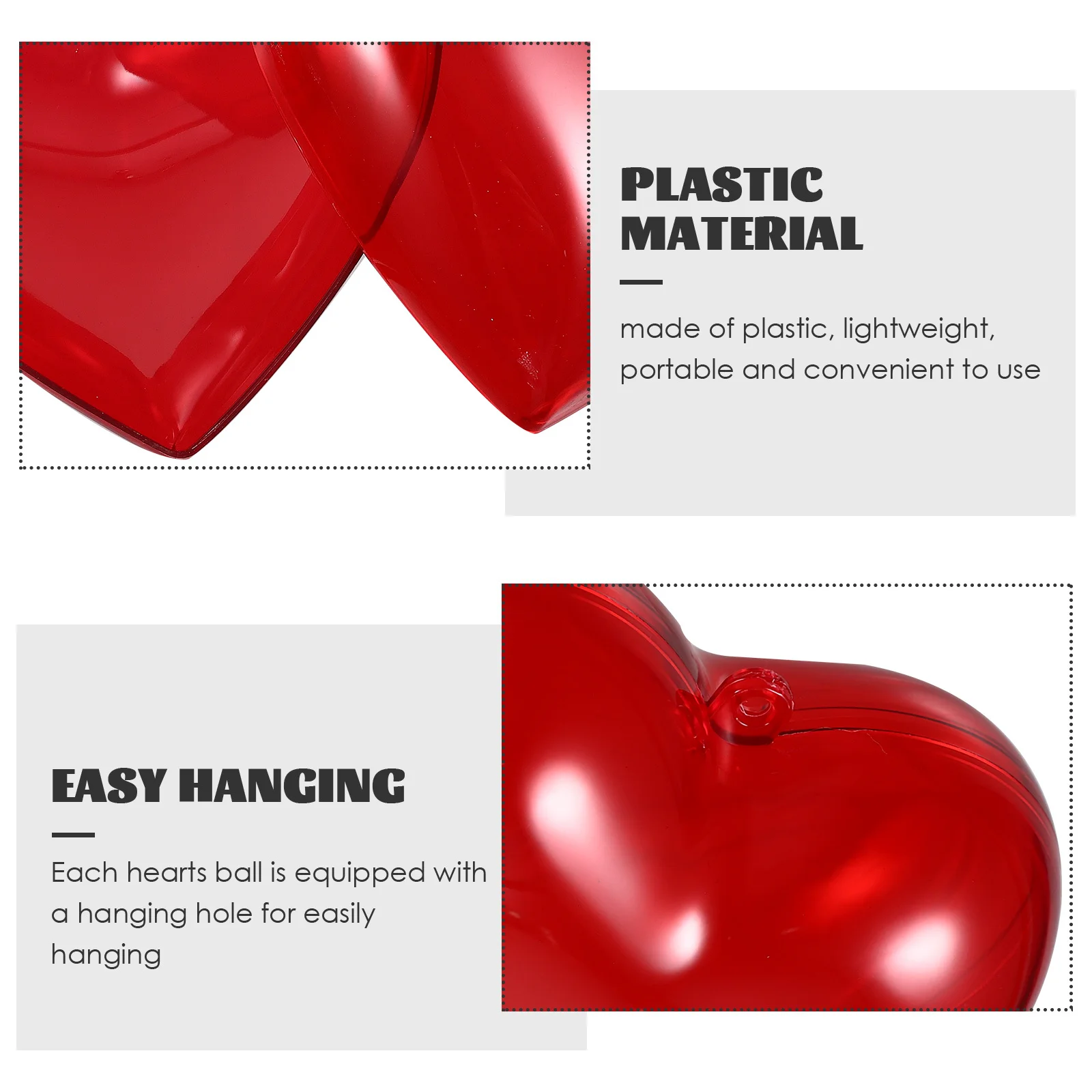 5Pcs Fillable Heart Shaped Candy Box Clear Plastic Ornament Balls Wedding Party Favor Treats Decoration Valentine Gift Boxes
5Pcs Fillable Heart Shaped Candy Box Clear Plastic Ornament Balls Wedding Party Favor Treats Decoration Valentine Gift Boxes